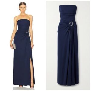 SIMKHAI $795 Emma Ruched Strapless Column Gown Size 4